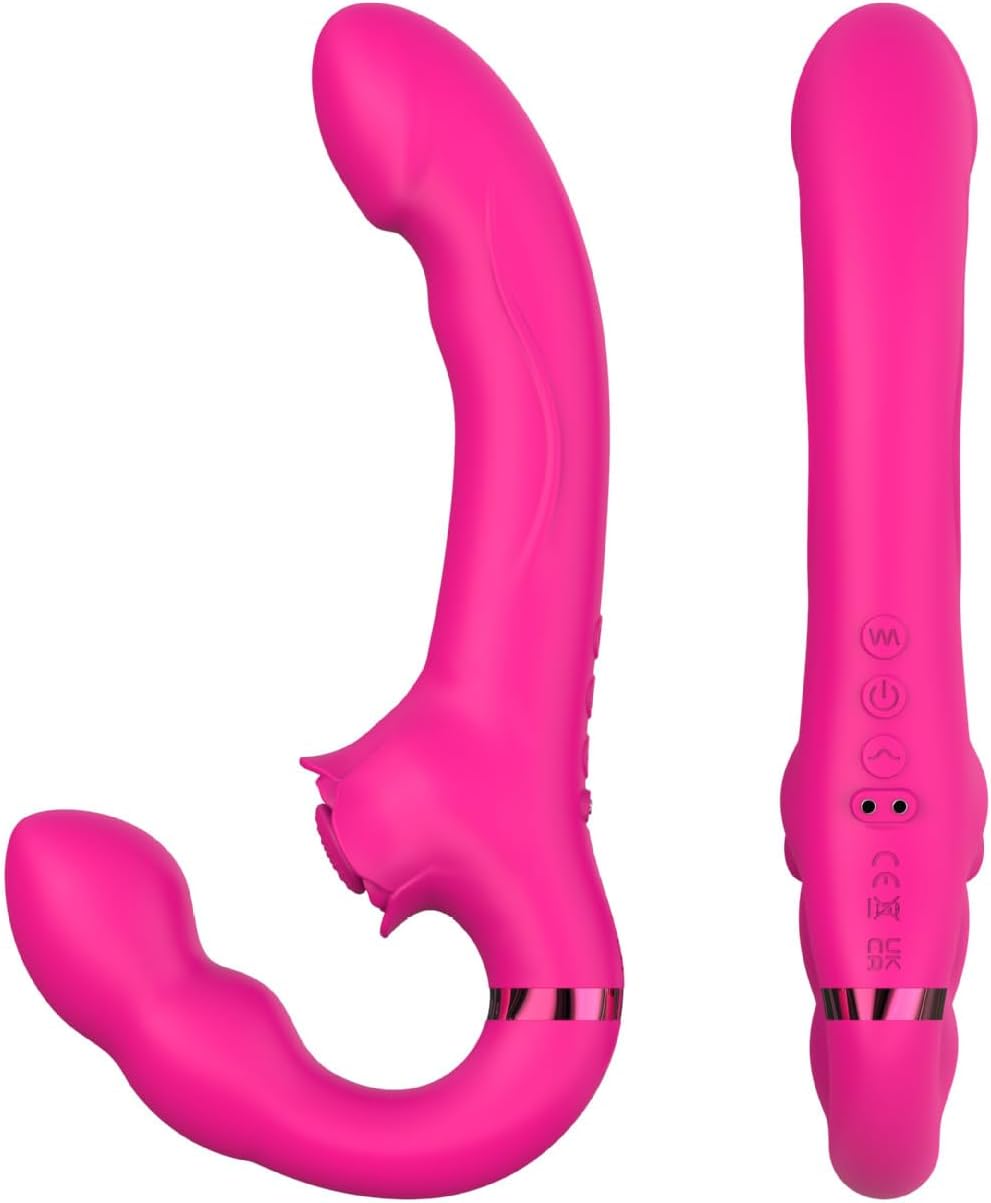 Strapless Strap-On G-Spot Dildo with 10 Vibration Modes