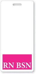 RN BSN Badge Buddies Vertical Pack of 25 - Heavy Duty Hot Pink