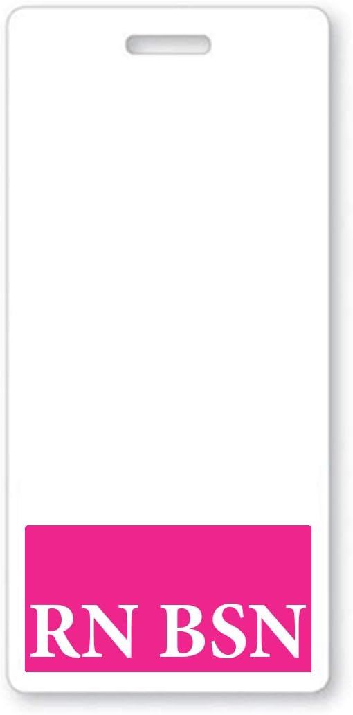 25 Pack RN BSN Badge Buddies - Heavy Duty Name Tag for Nurses