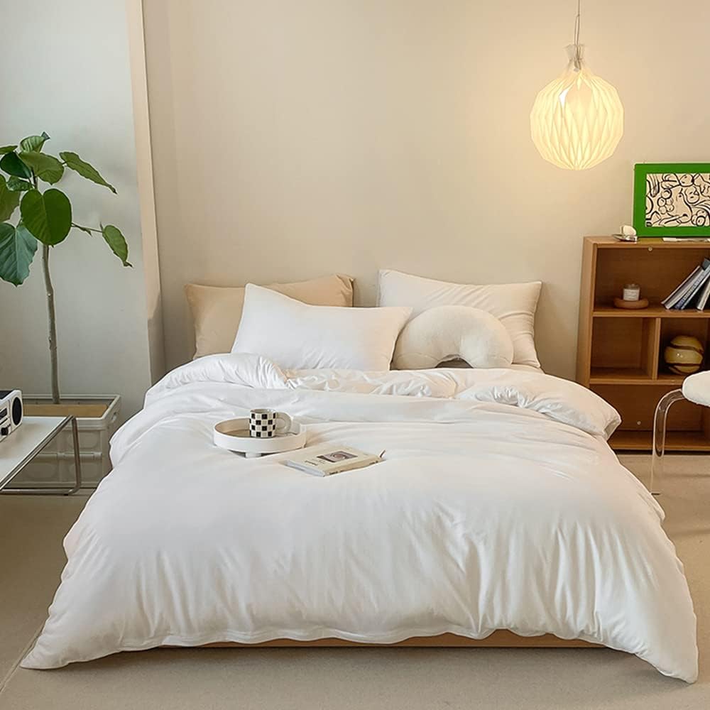 CLOTHKNOW White Full Size Comforter Sets for All Seasons