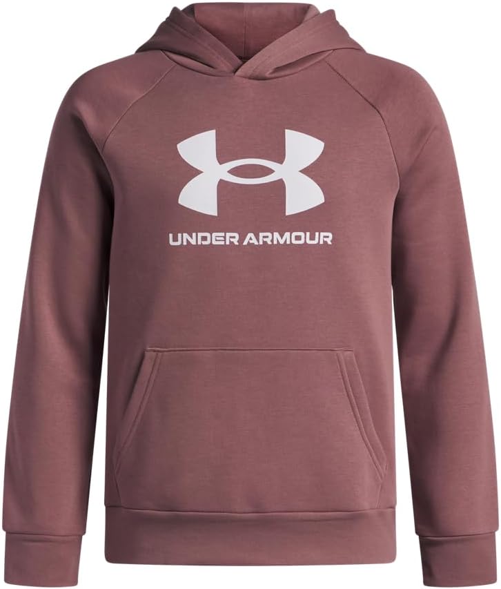 Under Armour Boys Rival Fleece Big Logo Hoodie for Comfort