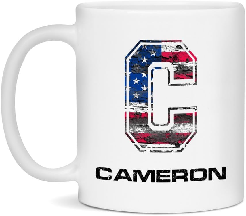 Patriotic Initial C Mug for Cameron