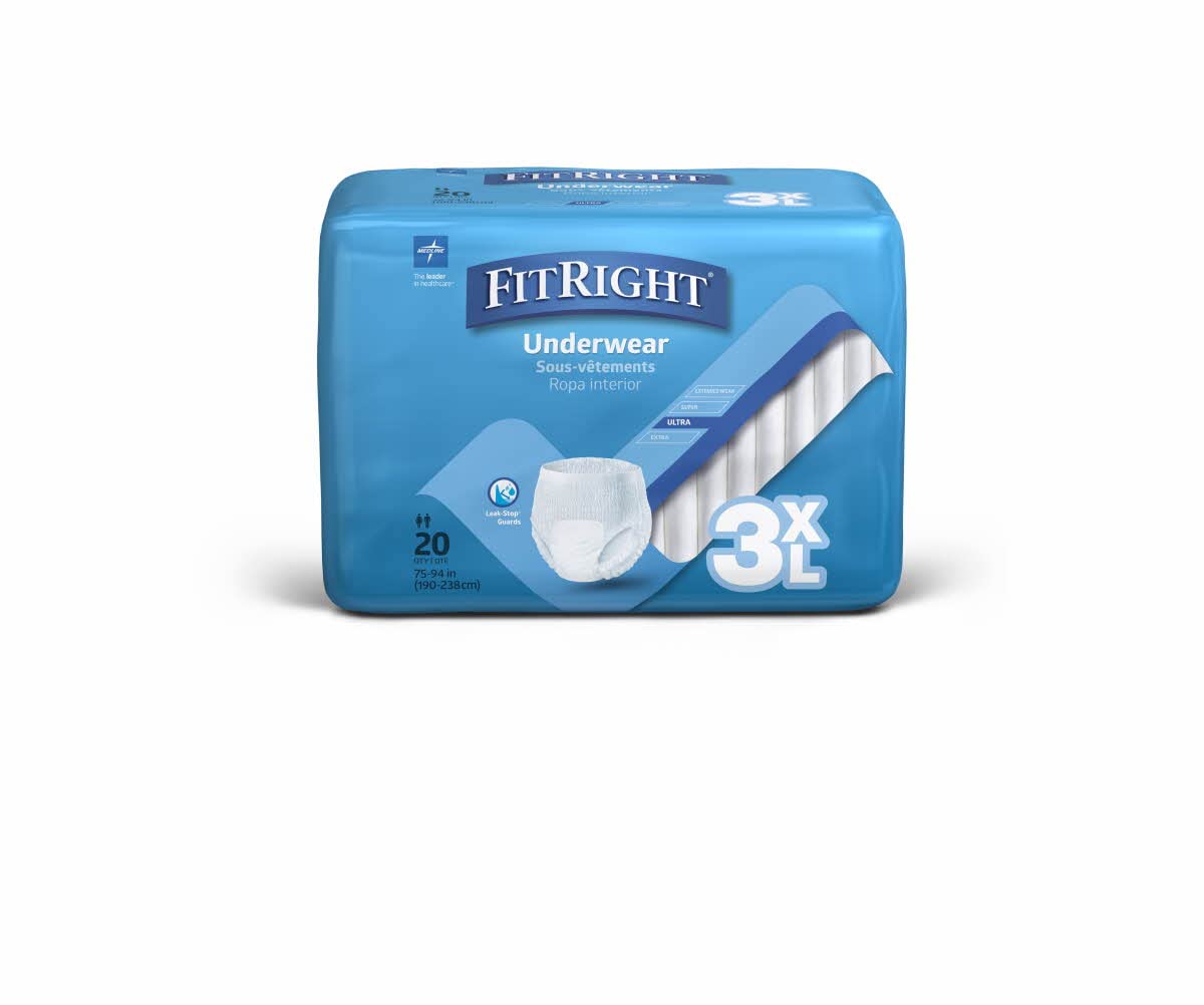 Medline 3X-Large Incontinence Underwear - Heavy Absorbency!