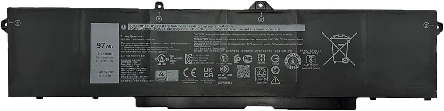 Long-lasting 97Wh Laptop Battery for Dell & Alienware