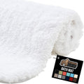 60x24 White Bath Rug Premium Luxury Plush Microfiber