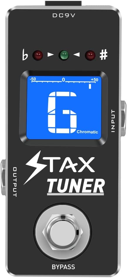Stax Mini Guitar Tuner: Accurate 1 Cent Tuning for Electric Guitar & Bass
