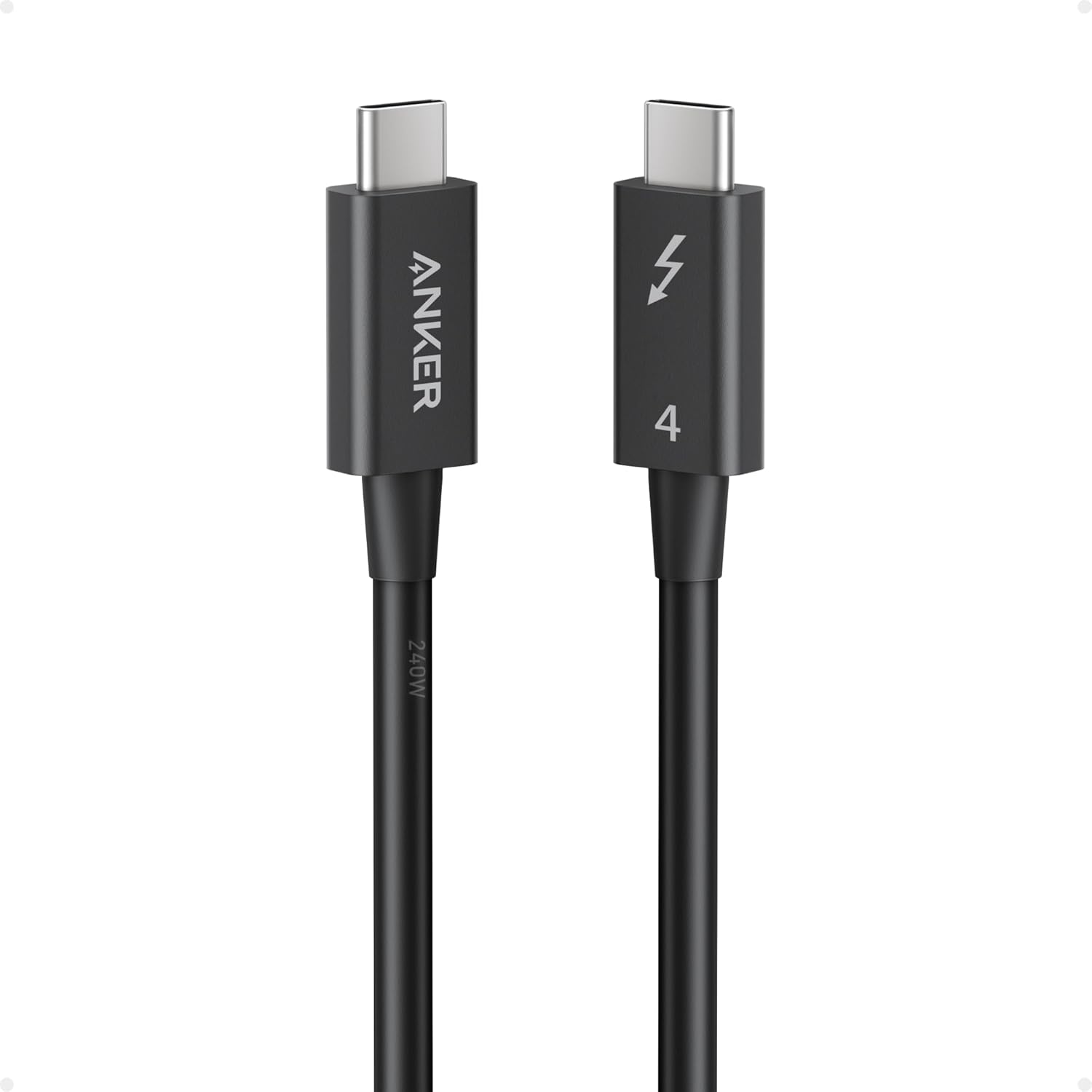 Thunderbolt 4 Certified USB C Cable - 8K Display, 40Gbps Charging
