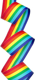 Rainbow Striped Grosgrain Ribbon 1-3/8 in - USA Made 100 yd