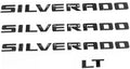 2019-2025 4pack OEM Nameplate with LT Emblem Glossy Black