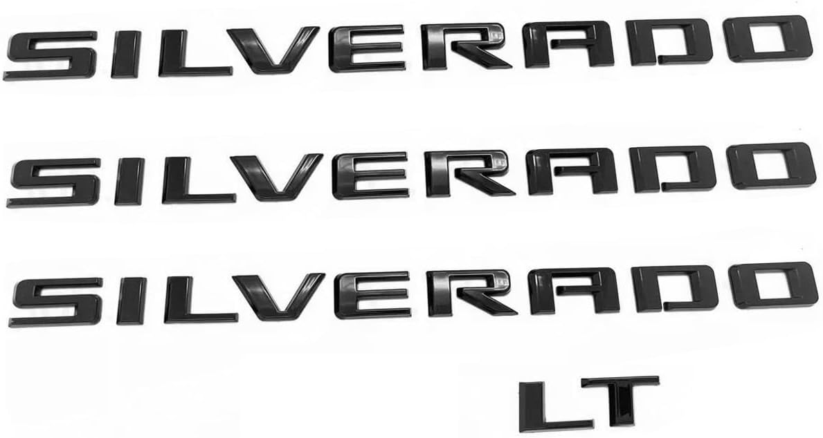 2019-2025 4pack OEM Nameplate with LT Emblem for Silverado