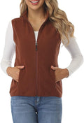 Women's Fleece Vest Polar Soft Sleeveless Classic Fit with Zips