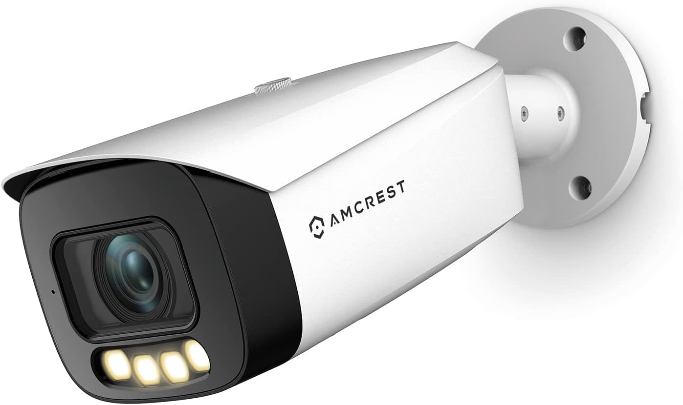 4K AI Bullet IP PoE Camera with Night Color Vision & Detection