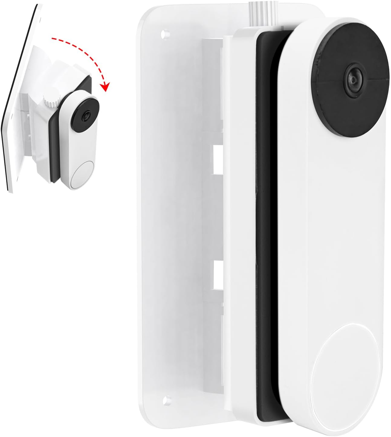 Universal Adjustable Doorbell Mount - No Drilling Needed!