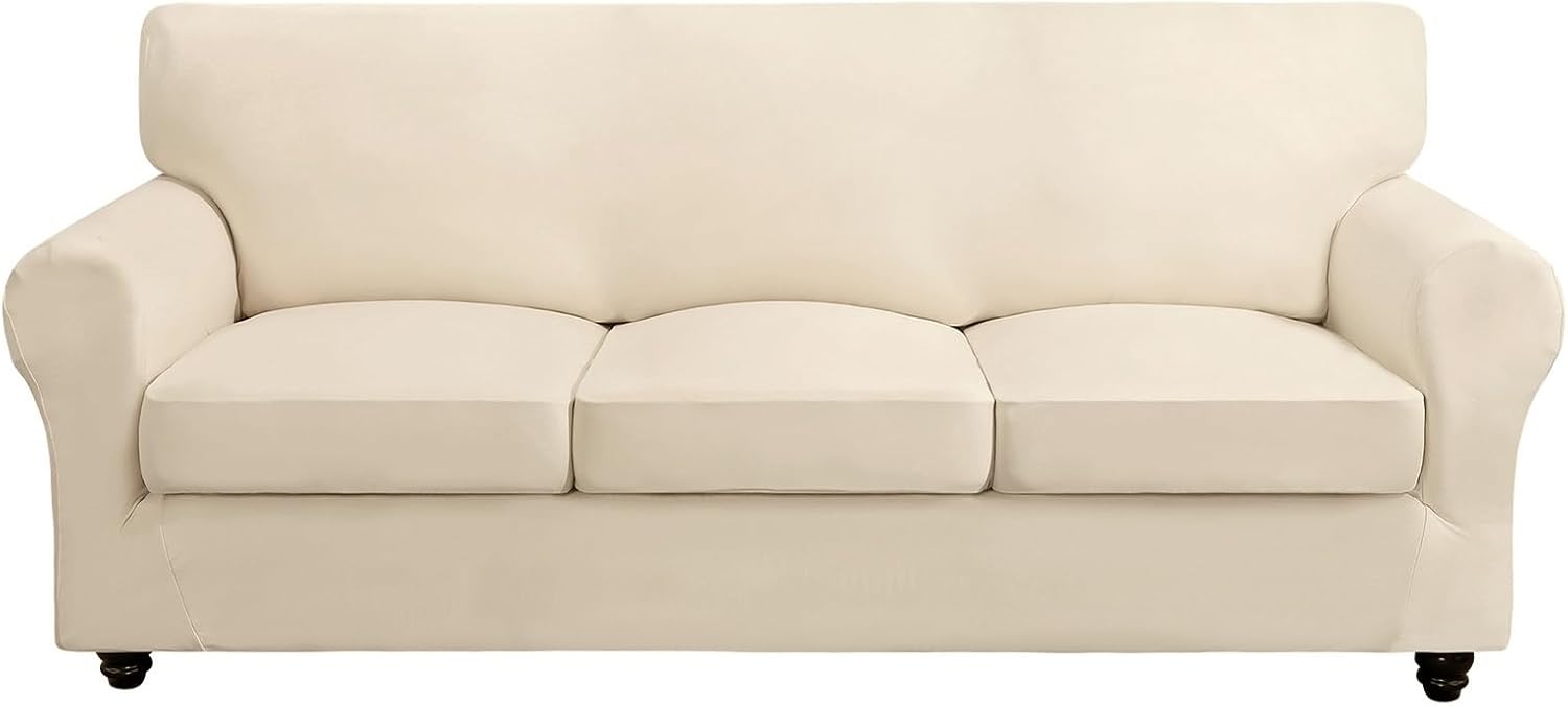 SearchI Stretch Sofa Cover for Living Room - 4 Piece Set
