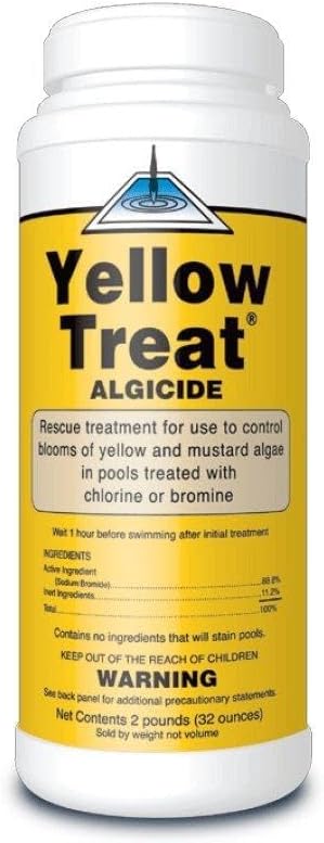 Yellow Treat 2 Pound Container for Effective Algae Removal