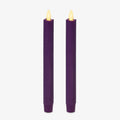 Luminara Flameless Taper Candle Purple Pack of 2 - Realistic LED