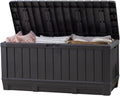 Keter Kentwood 92 Gallon Resin Deck Box - Durable Outdoor Storage