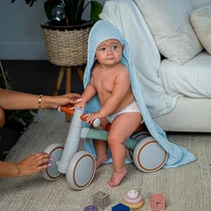 Comfy Cubs Baby Hooded Muslin Cotton Towels for Kids 2 Pack