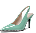 Zamikoo Women Slingback Pumps with High Heels and Beading