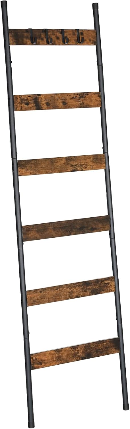HOOBRO Blanket Ladder, 6-Tier Towel Rack for Home Decor