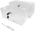 Cable Management Box with Lock - Frosted Acrylic Cord Organizer (2PC)