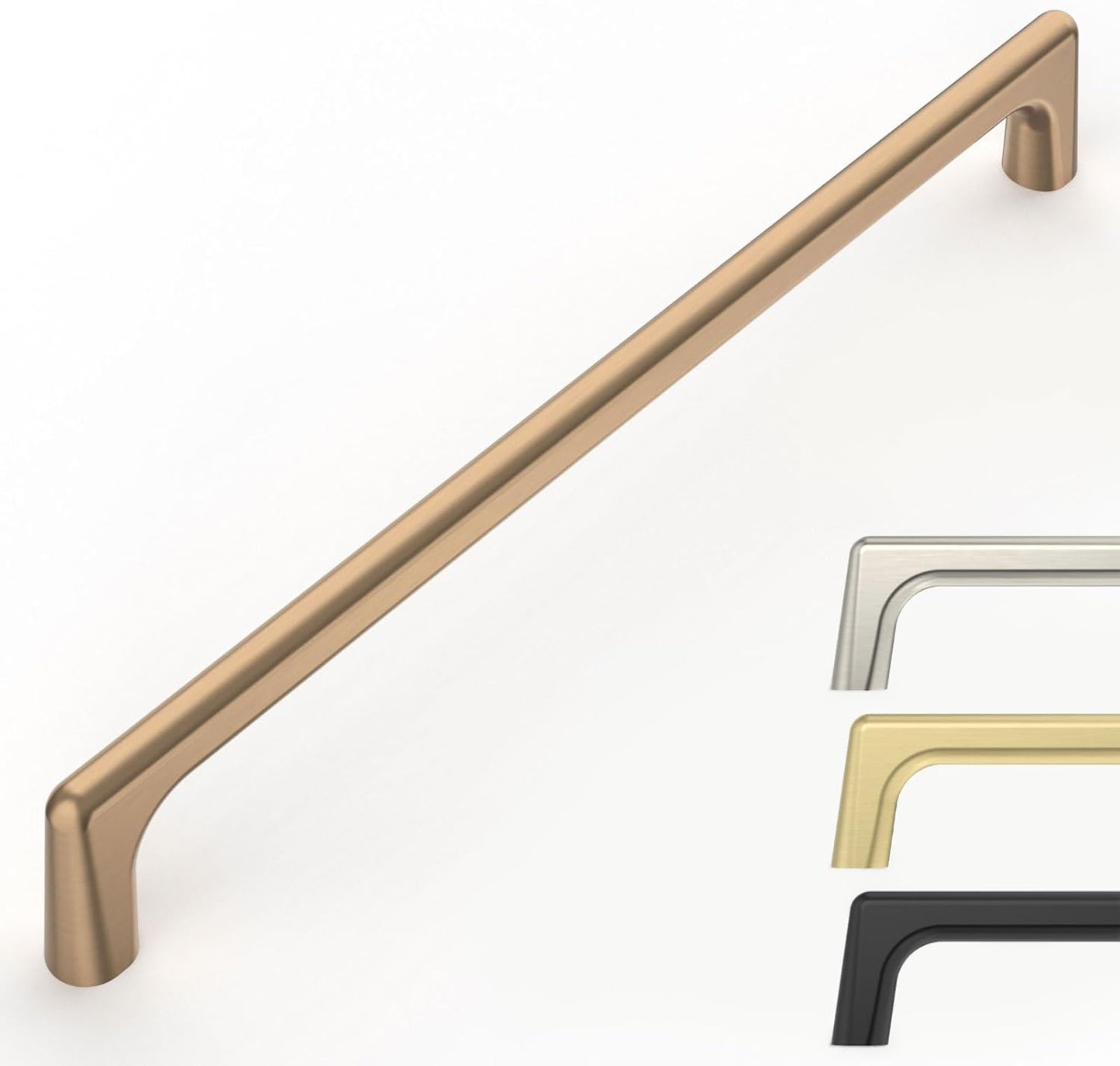 10 Pack Champagne Bronze Cabinet Pulls by 9BUILD for Kitchens
