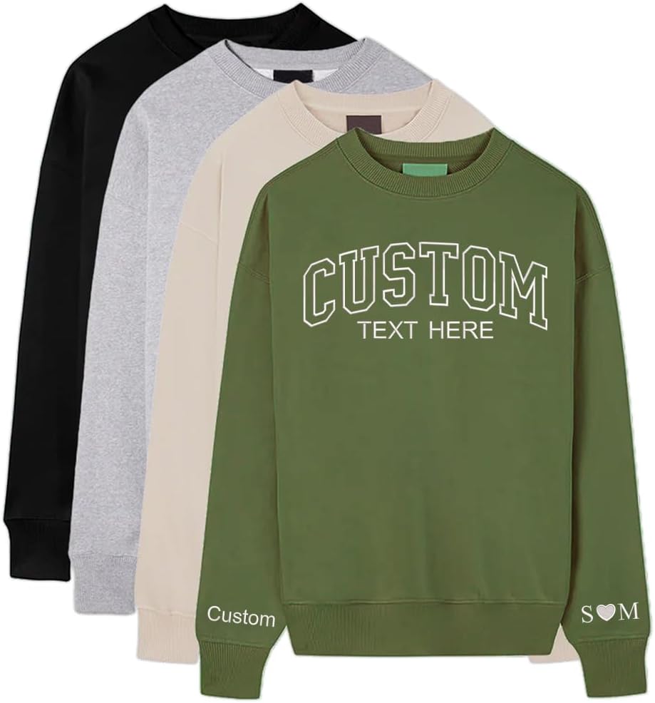 Personalized Embroidered Sweatshirt - Create Your Design! | Givesmiles