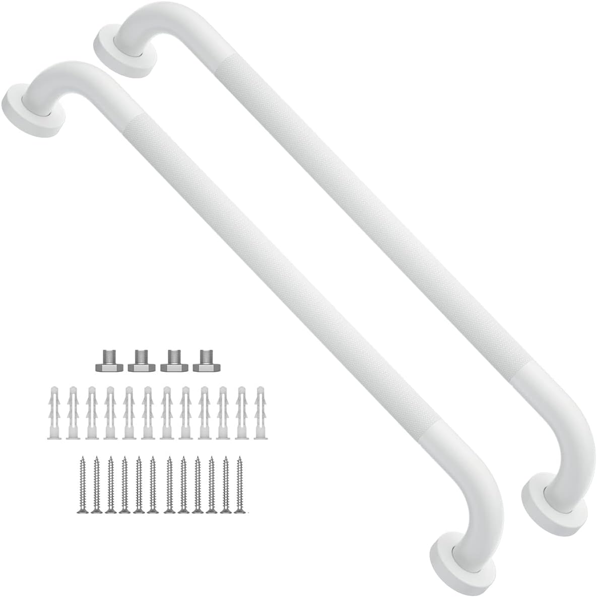 24 Inch Anti Slip Shower Grab Bar 2 Pack for Safety Support