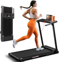Treadmill with Handles Portable Folding Walking Pad - Quiet
