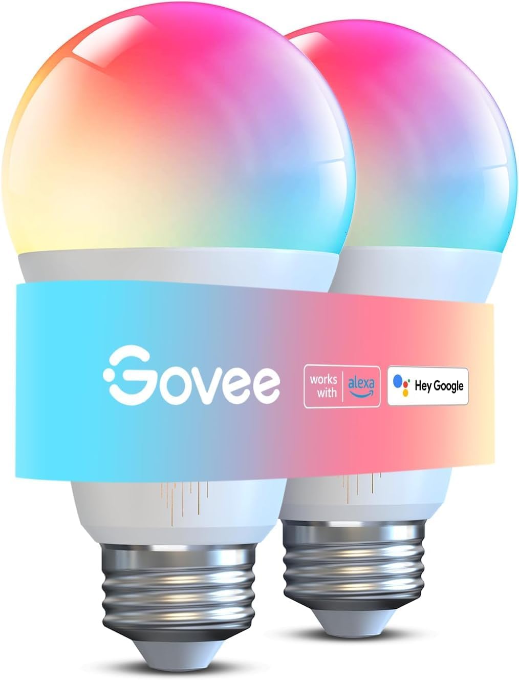 Govee Smart Light Bulbs: Color Changing RGBWW Dimmable 2 Pack