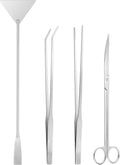 Aquascape Tools Kit 4PCS - Long Tweezers, Scissors, Tongs & Scraper