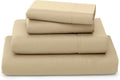 Luxury Bamboo Sheets Split King 5-Piece Set - Silky Cool Tan