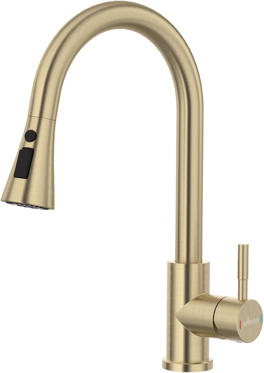 APPASO Gold Kitchen Faucet with Pull Down Sprayer for Easy Use