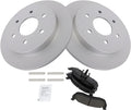 TRQ Rear Brake Pad & Rotor Kit Compatible with Nissan/Infiniti