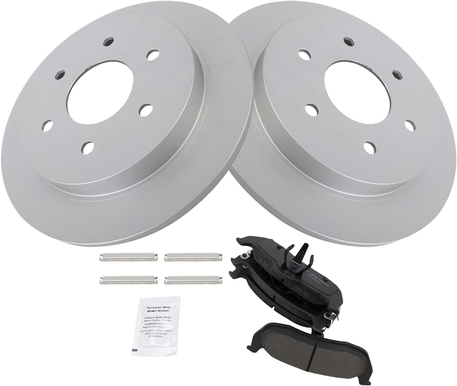 TRQ Rear Brake Pad & Rotor Kit for INFINITI QX56 and Nissan