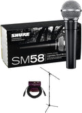 Shure Cardioid Dynamic Vocal Microphone Bundle with Stand and Cable