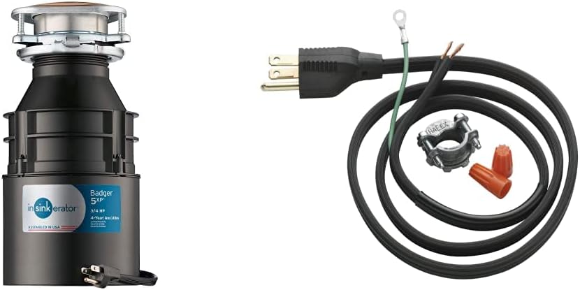InSinkErator Badger 5XP Garbage Disposal with Power Cord Kit