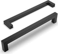 Matte Black Cabinet Pulls 7.5 in 10 Pack - Sleek Kitchen Handles