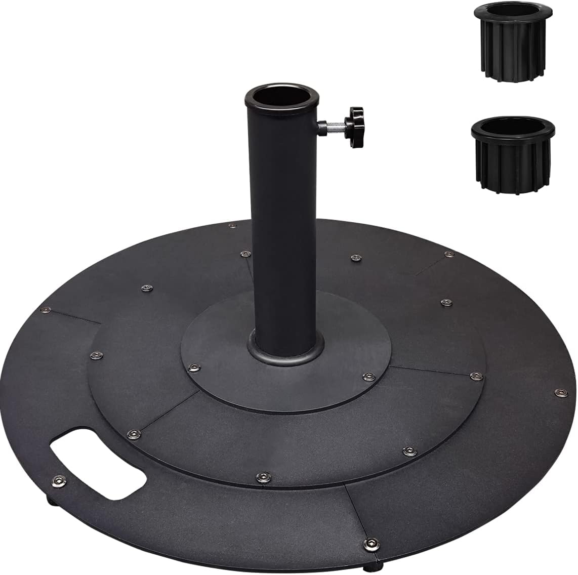 Koutemie 21 Inch Heavy Duty Metal Outdoor Patio Umbrella Base