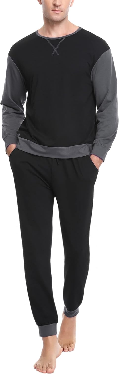 Sykooria Men's Cotton Pajamas Set for Cozy Sleep and Lounge