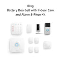 Ring Battery Doorbell & Indoor Cam Combo with Alarm - 8-Piece Set