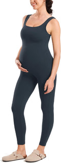 Maternity Jumpsuit Workout Romper for Pregnancy - Seamless Comfort Can