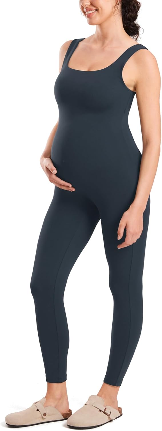 Maternity Jumpsuit Workout Romper for Pregnancy Comfort