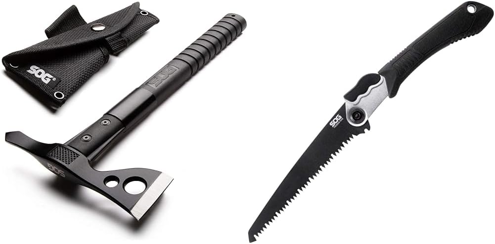 SOG FastHawk Tactical Axe and Folding Saw for Survival Needs