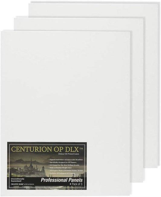 Centurion Deluxe Oil Primed Linen Canvas Panels for Artists