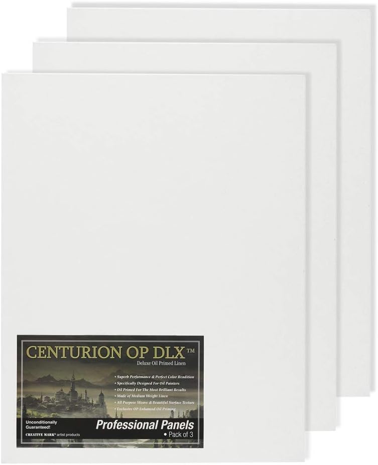 Centurion Deluxe Oil Primed Linen Canvas Panels for Artists