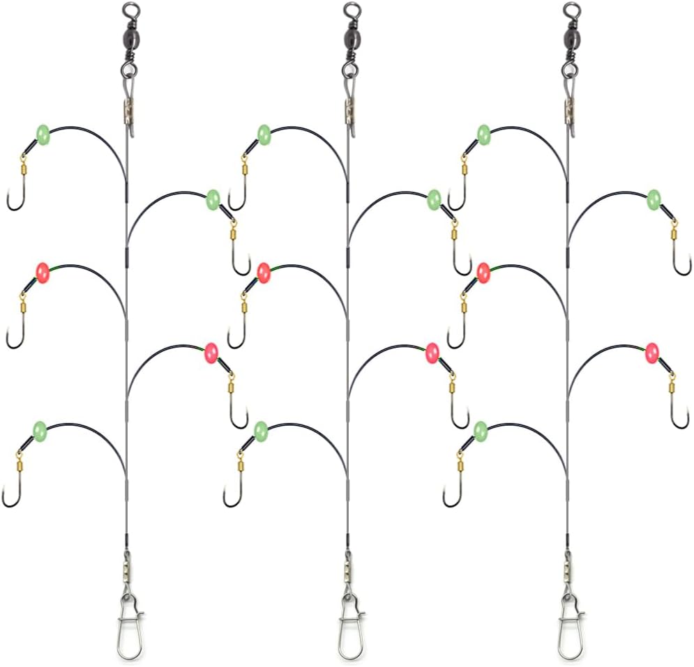 ANNIBBY Fishing Rig Leader with 5 Hooks - Ultimate Versatility