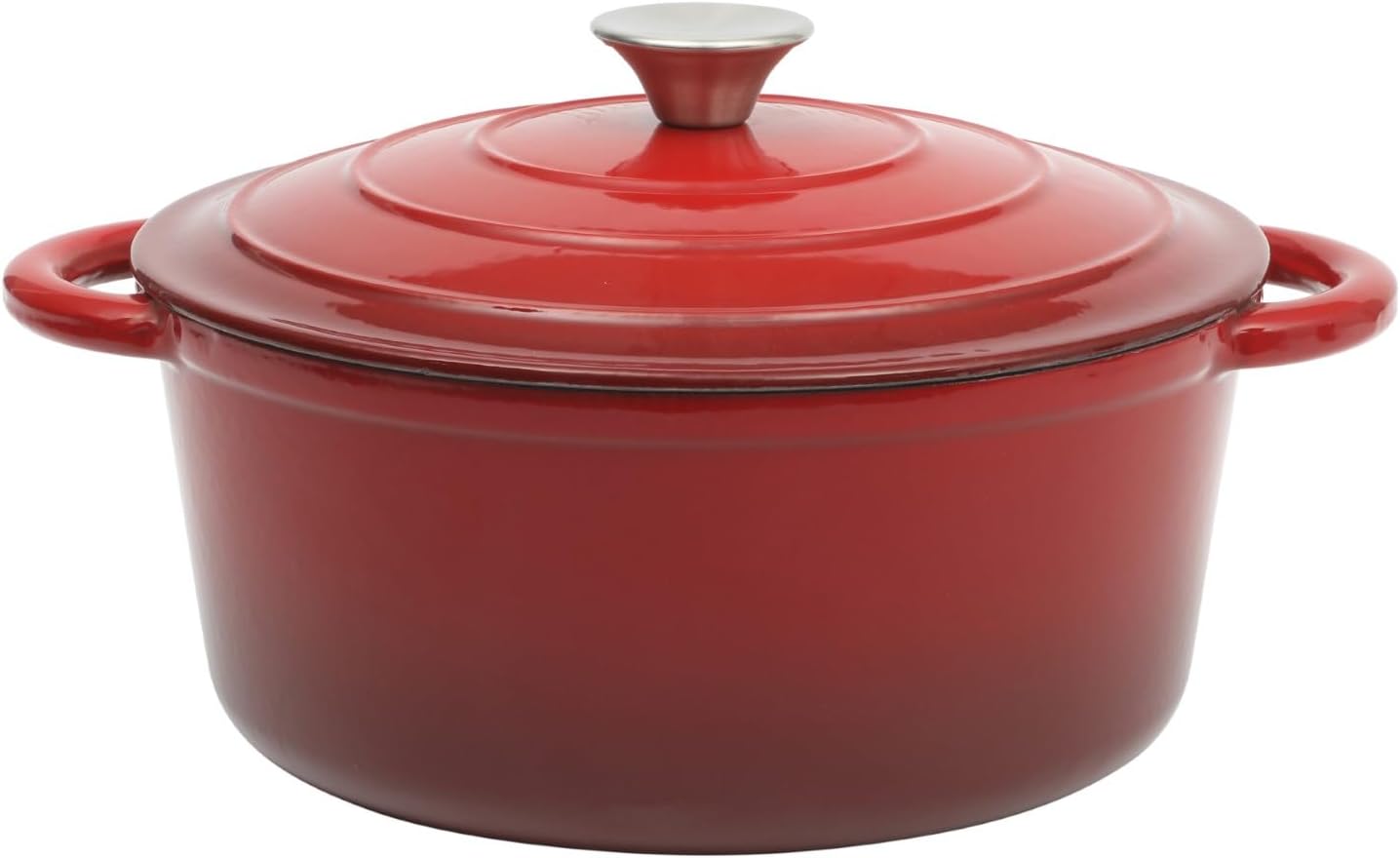 Gibson Home Addlestone 5 Quart Round Enamel Cast Iron Dutch Oven
