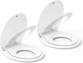 Toilet Seat Round with Built-In Toddler Seat - Slow Close 2-Pack