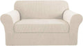 Stretch Jacquard Loveseat Sofa Cover 2 Piece - Smooth Fit & Protection